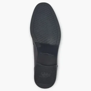 Tamaris Merlot Loafers with Block Heel and Gold Chain Detail
