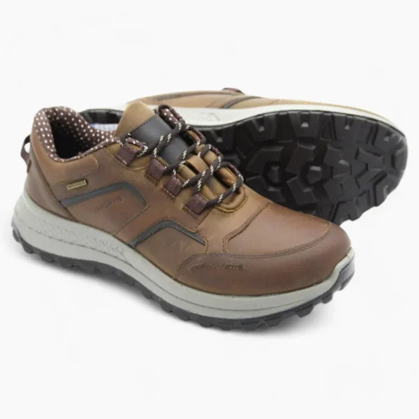 Tan Leather Waterproof Men's Shoes with Laces - Dubarry Colorado