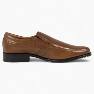 Tan Slip-On Shoes with Tramline Stitch - Dubarry Declan