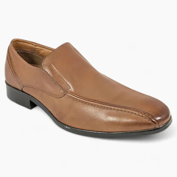 Tan Slip-On Shoes with Tramline Stitch - Dubarry Deegan