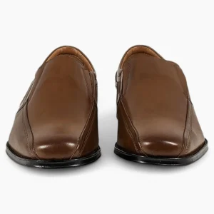 Tan Slip-On Shoes with Tramline Stitch - Dubarry Declan