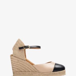 Unisa CAVA SuperLight Espadrille Wedges - Beige & Black