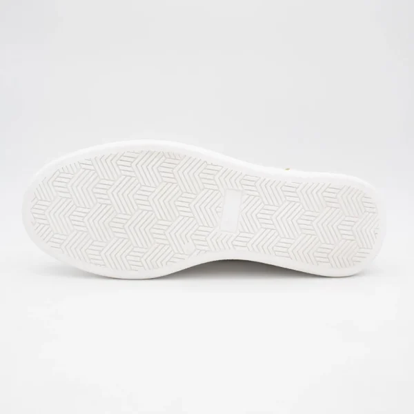 White Trainer with Gold Detailing by Meline